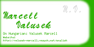 marcell valusek business card